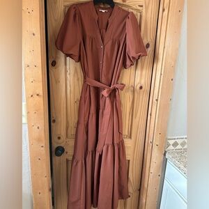 JODIFL Rust Maxi Dress